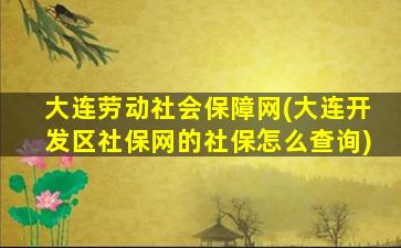 大连劳动社会保障网(大连开发区社保网的社保怎么查询)